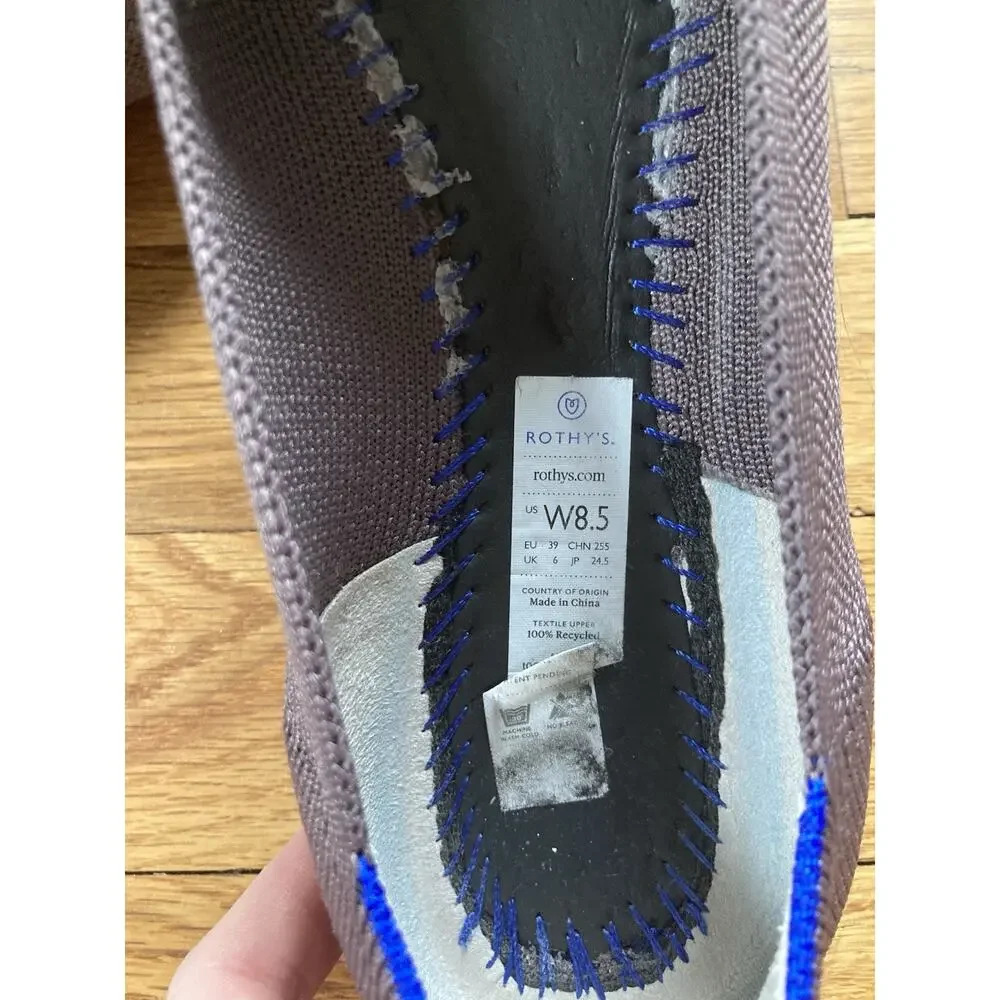 Rothy's The Point Mink Retired Slip On Flat Shoes Women's Size W8.5 Classic Prep